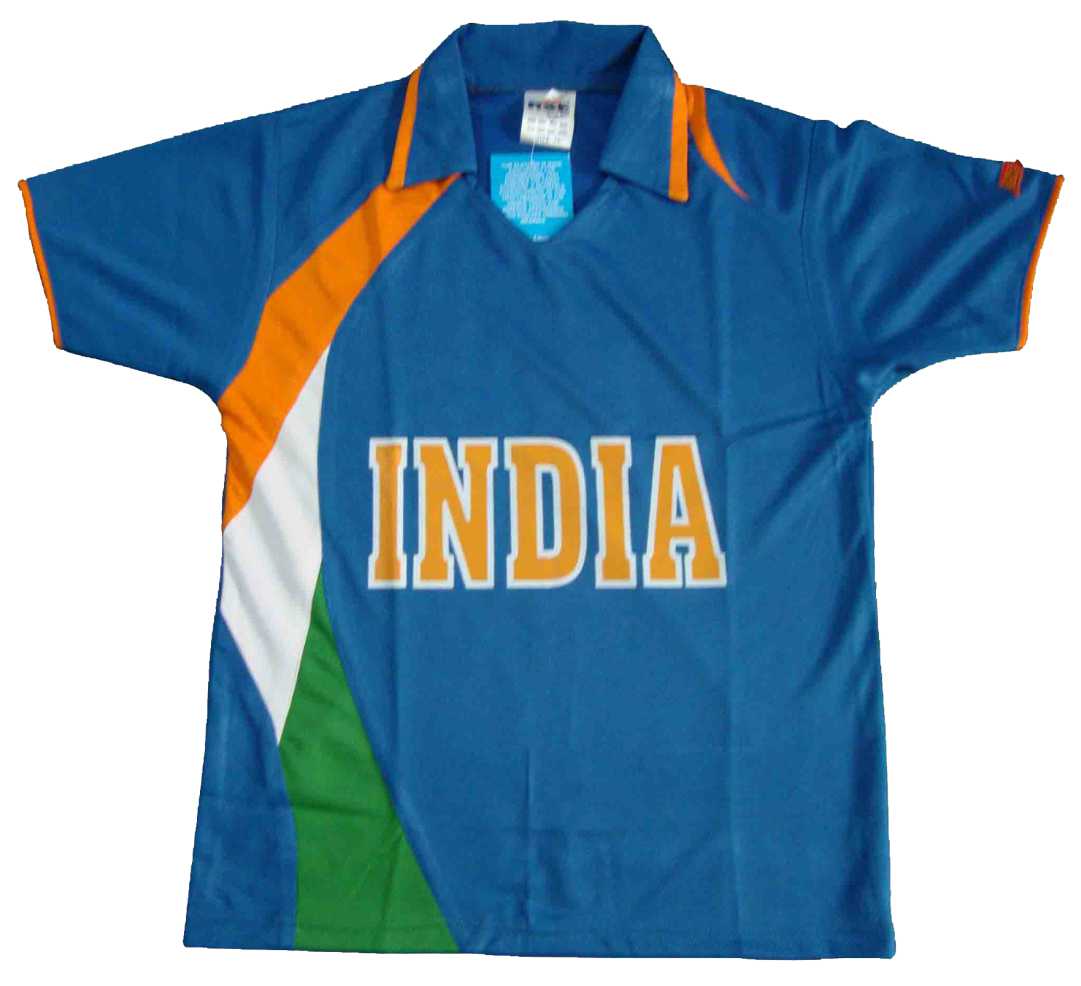 Indian Team Cricket T-Shirt Polyester with front S...